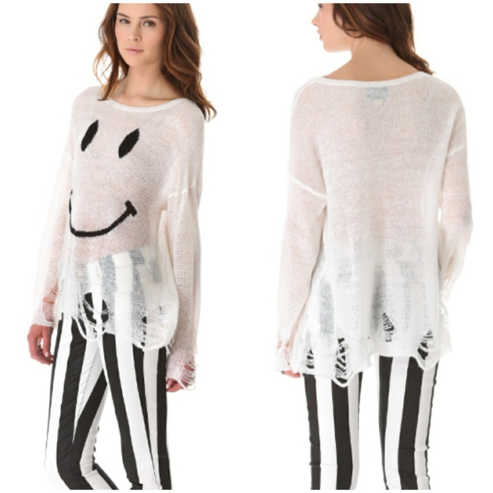 NWOT Wildfox 90's Knit Sweater White Label S